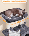 Yaheetech 63In Sturdy Large Cat Tree for Indoor Heavy Cats, Tall Tower | Plush Condo, Hammock, Sisal Scratching Posts, Multi-Pet Friendly, Easy to Assemble, Stable Wide Base