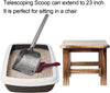 Stainless Steel Cat Litter Scoop 23 Inches Telescoping Litter Scoop with Long Handle Perfect Scooper for Cats and Dogs