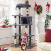 Yaheetech 63In Sturdy Large Cat Tree for Indoor Heavy Cats, Tall Tower | Plush Condo, Hammock, Sisal Scratching Posts, Multi-Pet Friendly, Easy to Assemble, Stable Wide Base