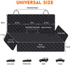 Dog Car Seat Cover, Back Seat Cover for Dogs Pet Car Seat Protector | Waterproof Rear Seat Cover Durable Car Seat Cover, Fits Middle Armrest for Most Cars Suvs Trucks (53” Width)- Black