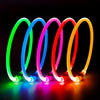 Light up Dog Collars, USB Rechargeable LED Dog Collar, TPU Cuttable Dog Glow Collar, High Visibility Puppy Collar Safety Dog Lights for Night Walking(Green)