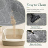Cat Litter Mat, Waterproof Litter Trap Mat, 35.4X23.6, Dark Grey | PVC Litter Box Mat with Non Slip Backing, Easy Clean Surface and Scatter Control Design for Cleaner Floors