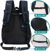 Dog Backpack Carrier, Airline Approved 4-Way Entry Cat Backpack Carrier, Ventilated Mesh, Collapsible Pet Carrier for Small Puppy, Kitten, Hiking, Travel Car, Vet, up to 18 Lbs, Navy Blue