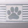 Paw & Patch Ceramic Pet Collection, Medium Set, 6X2", Gray, 2 Piece