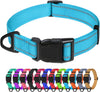 Small Dog Collar, Reflective Puppy Collar, Sky Blue, 5/8" Width | Lightweight, Nylon Collar for Puppies and Small Dogs, Adjustable Length, 12 Color Choices, Reflective for Evening Walks