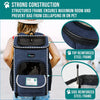 Dog Backpack Carrier, Airline Approved 4-Way Entry Cat Backpack Carrier, Ventilated Mesh, Collapsible Pet Carrier for Small Puppy, Kitten, Hiking, Travel Car, Vet, up to 18 Lbs, Navy Blue