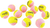 X-Small Dog Tennis Balls 1.5" Pack of 12 | Puppy Mini Fetch, Pet Little Tennis Balls, Yellow/Pink