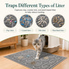 Cat Litter Mat, Waterproof Litter Trap Mat, 35.4X23.6, Dark Grey | PVC Litter Box Mat with Non Slip Backing, Easy Clean Surface and Scatter Control Design for Cleaner Floors